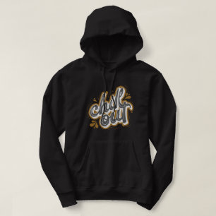 Sudadera Chil out l frase de moda motivacional hombres negr