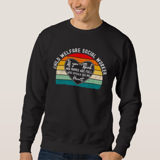Sudadera Child Welfare Social Worker Appreciation Adoption (Anverso)