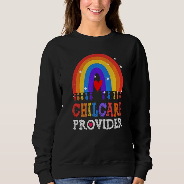 Sudadera Childcare Provider Director Daycare Crew School Te (Anverso)