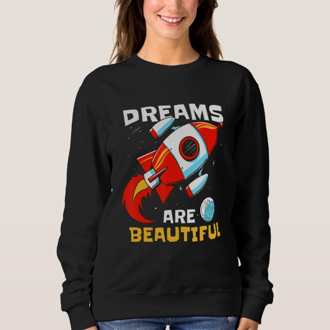 Sudadera Children's dreams space planets rocket (Anverso)