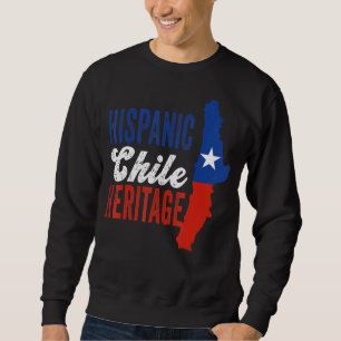 Sudadera Chile Bandera Hispano Mes de Herencia Gran P Chile