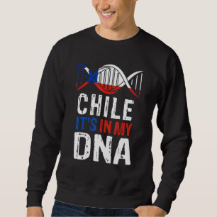 Sudadera Chile Está En Mi ADN Orgulloso Chileno Bandera De