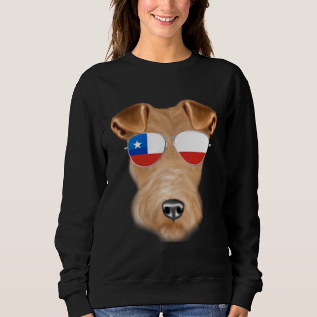 Sudadera Chilean Flag Wire Fox Terrier Dog Chile Pocket (Anverso)