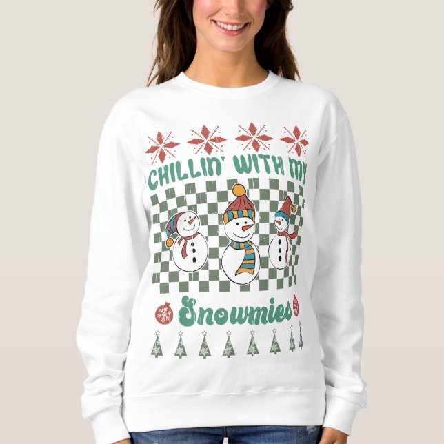 Sudadera Chilin con mis muñecas de nieve - Winter Wonderlan (Anverso)