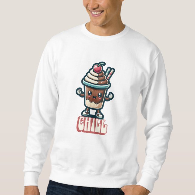Sudadera Chill Chocolate Milkshake Pun (Anverso)