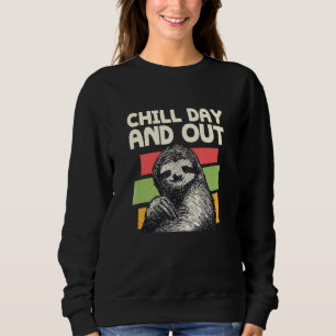 Sudadera Chill Day Y Out Sloth Day Día De Descanso En Laz