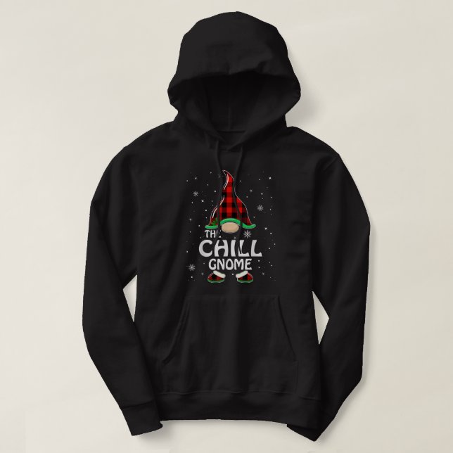 Sudadera Chill Gnome Búfalo Plaid Mating Family Christma (Diseño del anverso)