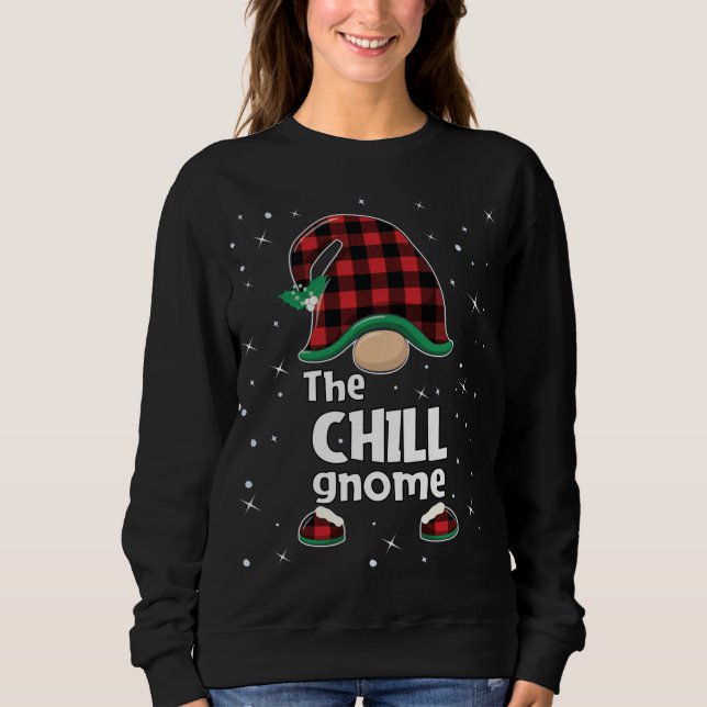 Sudadera Chill Gnome Buffalo Navidades de juego de talla de (Anverso)
