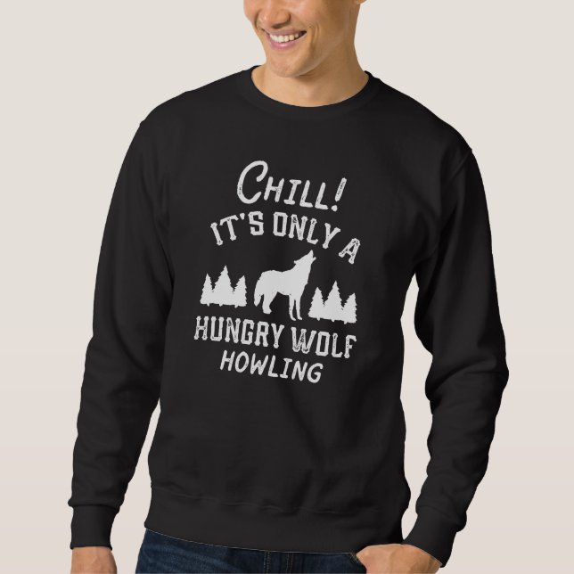 Sudadera Chill Hungry Wolf (Anverso)