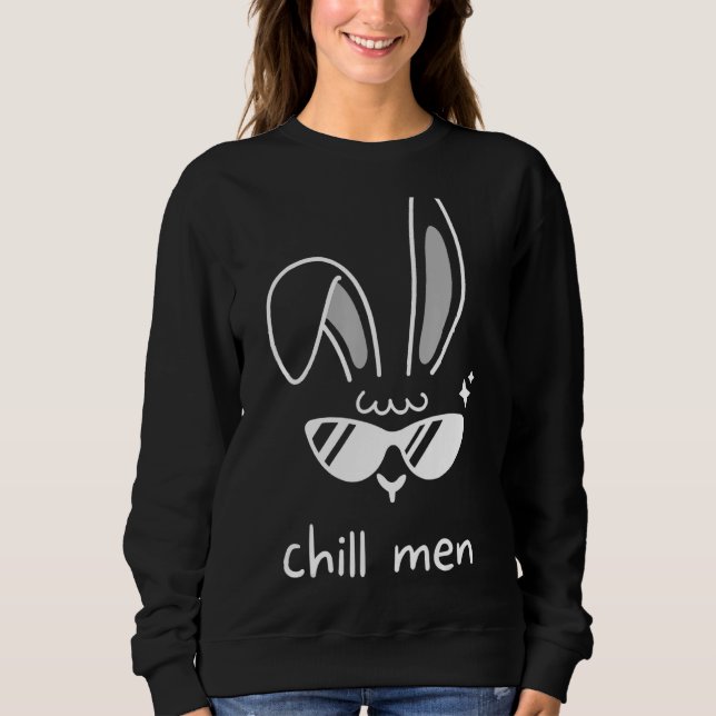 Sudadera Chill Men Bunny Ears Glasses Bunny Spring R (Anverso)