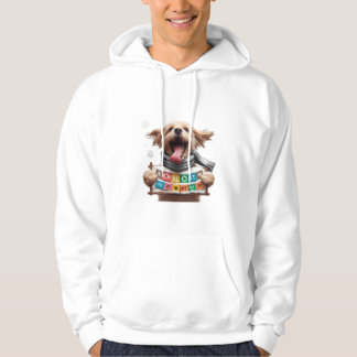 Sudadera ​"Chill Out, It's Winter! Vibrant Letter Dog Sign
