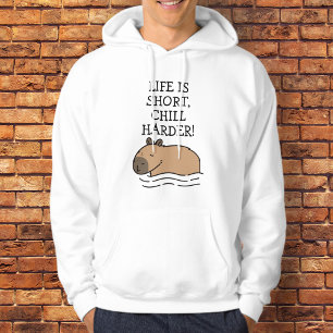Sudadera Chill Swimming Capybara Funny Quote Personalizado