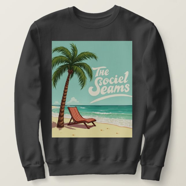Sudadera Chill tropical - Camiseta para palmeras y sillas d (Anverso del diseño)