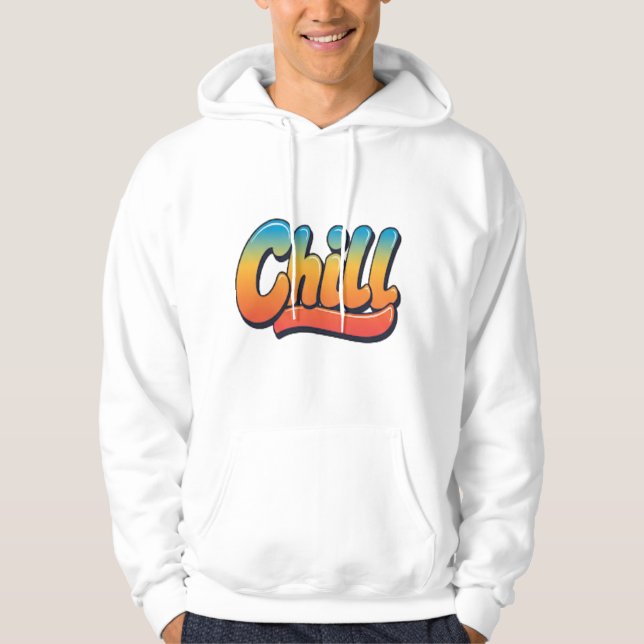 Sudadera Chill Vibes Multicolor Hoodie estética (Anverso)