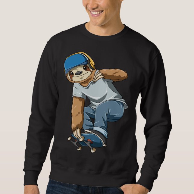 Sudadera Chilled Sloth Skateboarding   Skater (Anverso)