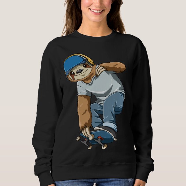 Sudadera Chilled Sloth Skateboarding   Skater (Anverso)