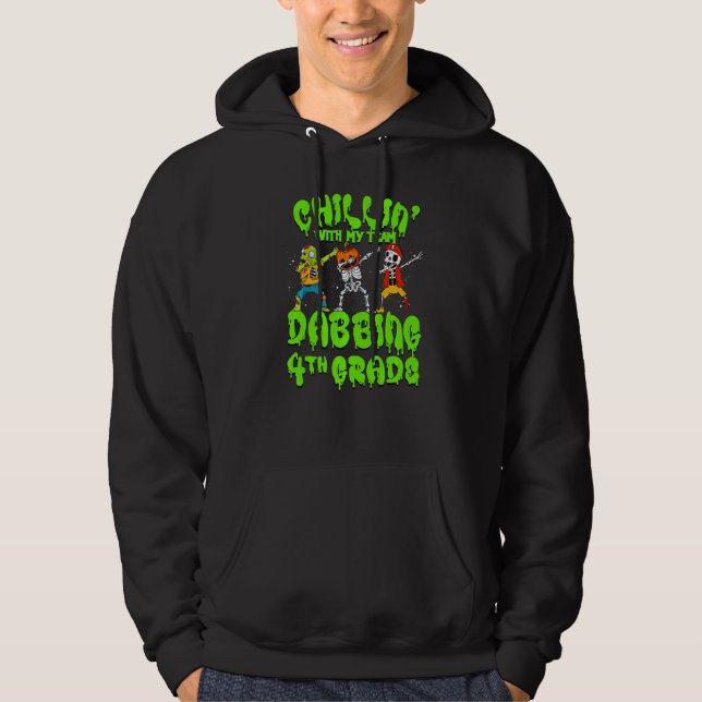 Sudadera Chillin con mi calabaza Zombie Skeleton Dab 4Gr (Anverso)