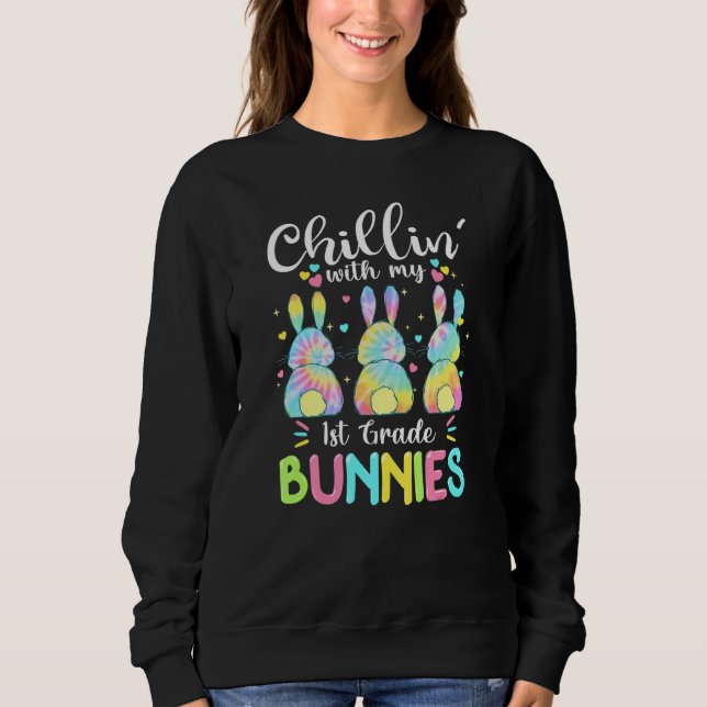 Sudadera Chillin con mi equipo de pascua de conejo de prime (Anverso)