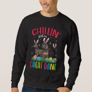 Sudadera Chillin' Con Mi Gran Danés Huevos De Pascua Feliz 
