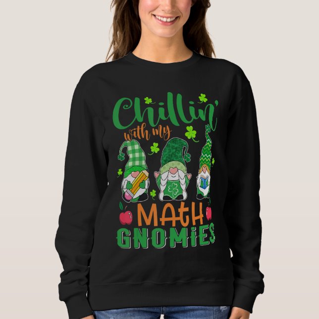 Sudadera Chillin Con Mi Maestra De Gnomías De Matemáticas (Anverso)