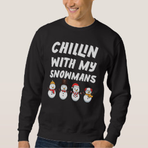 Sudadera Chillin Con Mi Navidad De Snowman Squad Costuve Fa