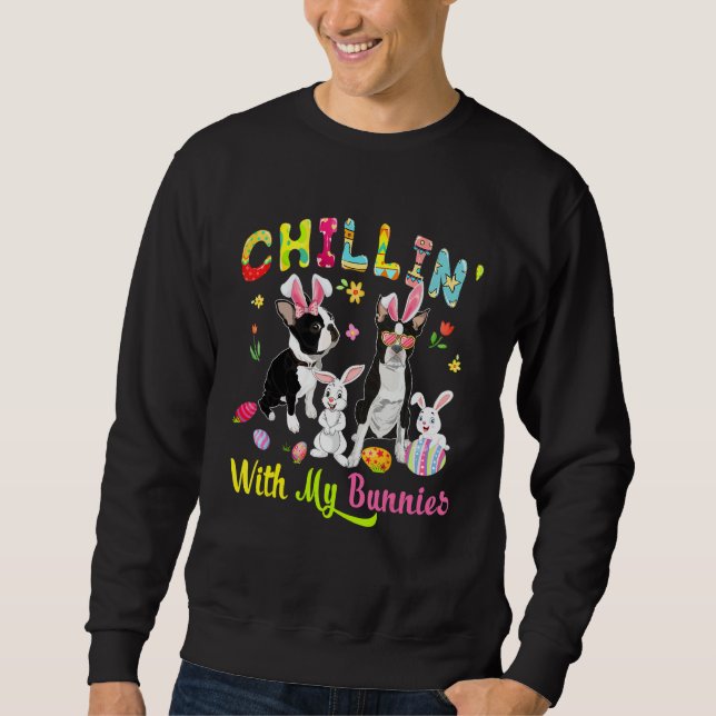 Sudadera Chillin' Con Mis Conejitos Aburriados Conejitos Bo (Anverso)