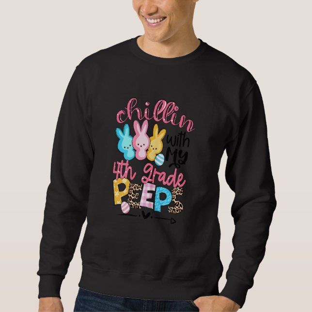 Sudadera Chillin con mis conejitos de cuarto grado de cuart (Anverso)