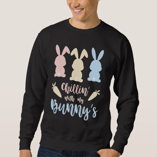 Sudadera Chillin con mis conejitos de Pascua 3 (Anverso)