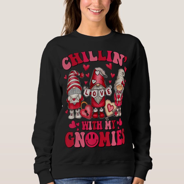 Sudadera Chillin con mis genomas Valentineu2019s Day Pink G (Anverso)