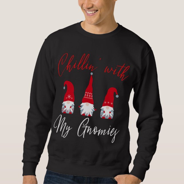 Sudadera Chillin Con Mis Gnomías - Gnome Navidades (Anverso)