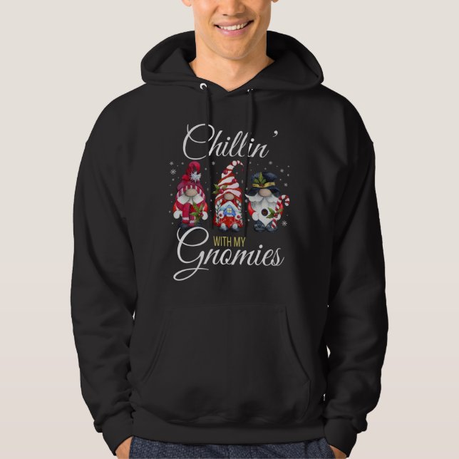 Sudadera Chillin' Con Mis Gnomies Divertidos Navidades Gnom (Anverso)