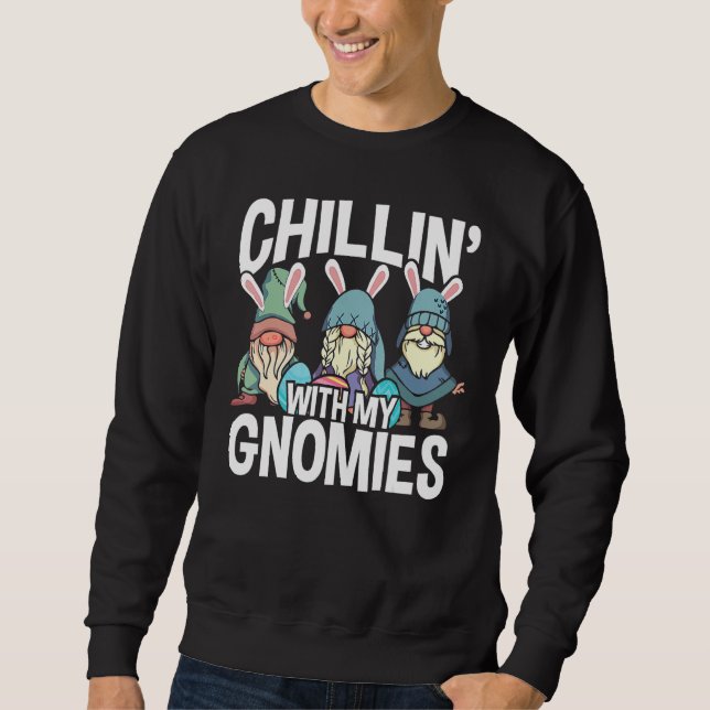 Sudadera Chillin' Con Mis Gnomies El Día De Pascua Gnomys C (Anverso)