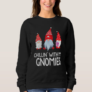 Sudadera Chillin' Con Mis Gnomies Funny Navidades De Gnome