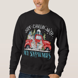 Sudadera Chillin Con Mis Gnomies Funny Navidades Gnomes Red