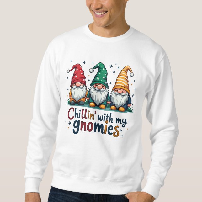 Sudadera Chillin’ con mis gnomos (Anverso)