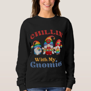 Sudadera Chillin con mis gnomos el gnomo del arcoiris del o