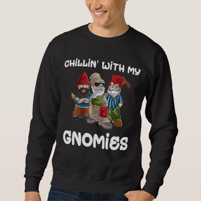 Sudadera Chillin' Con Mis Navidades De Gnome Garden Pa (Anverso)