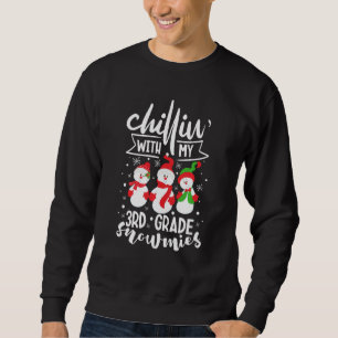Sudadera Chillin con mis Navidades de tercer grado enseñan