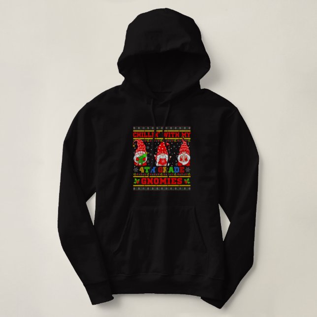 Sudadera Chillin' con mis Navidades feos de cuarto grado (Diseño del anverso)