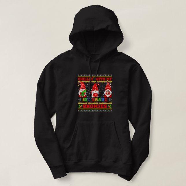 Sudadera Chillin' con mis Navidades feos de primer grado (Diseño del anverso)