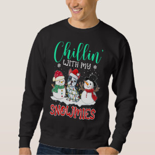 Sudadera Chillin con mis Snowmies Bulldog francés Santa Chr