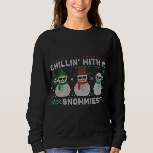 Sudadera Chillin' Con Mis Snowmies pre-K Té De Navidades Ab