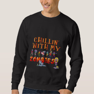 Sudadera Chillin Con Mis Zombies Halloween Niños
