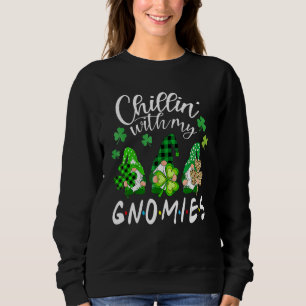 Sudadera Chillin Con My Gnomies Leopard St Patrick Day Iri
