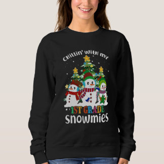 Sudadera Chillin' With My 1st Grade Snowmies Christmas