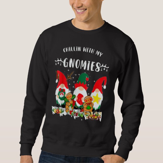 Sudadera Chillin With My Gnomies Christmas Xmas Pajamas Gno (Anverso)
