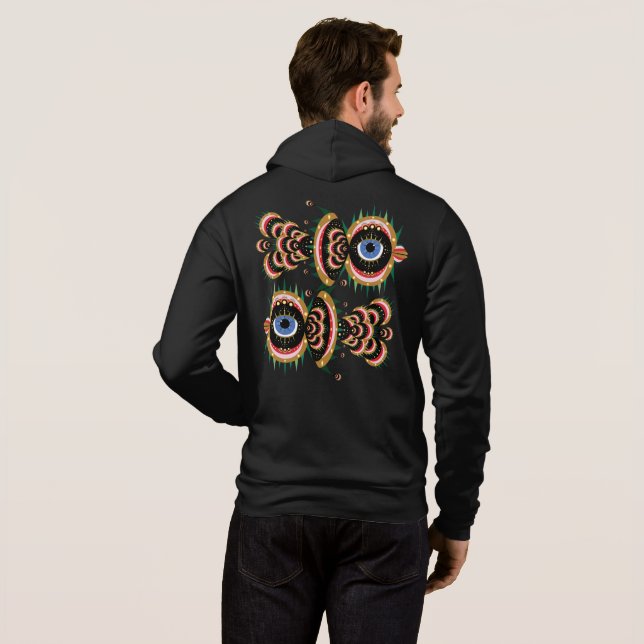 Sudadera Chimera - Pájaros Unisex Zip Hoodie (Reverso completo)