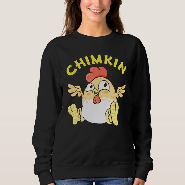 Sudadera Chimkin Grasa Derpy Chicken Meme Agricultor de Pol (Anverso)