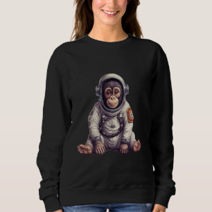 Sudadera Chimpancé Cuto En El Espacio Con Mono De Ape Cósmi