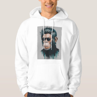 Sudadera Chimpancé elegante - Blanco de la ropa de calle